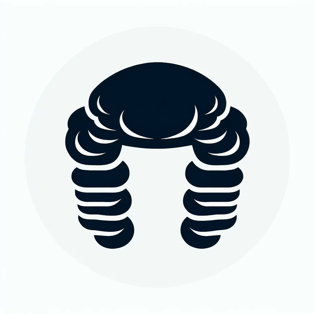Crab Silhouette Circle Logo