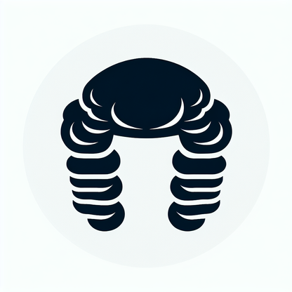 Crab Silhouette Circle Logo