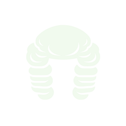 Crab Silhouette Circle Logo #F1FAEE