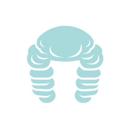 Crab Silhouette Circle Logo #A8DADC