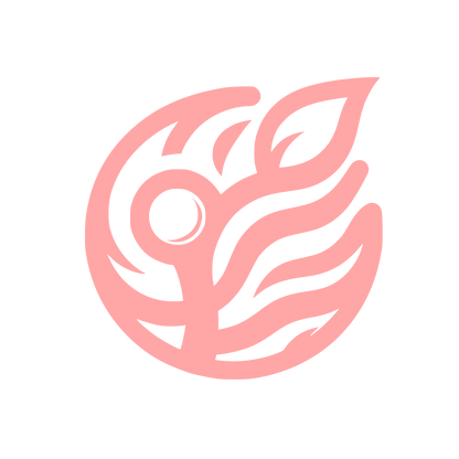 Leaf and Circle Logo #ffa6a6