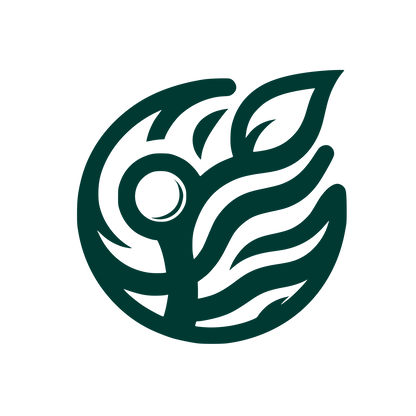 Leaf and Circle Logo #003932