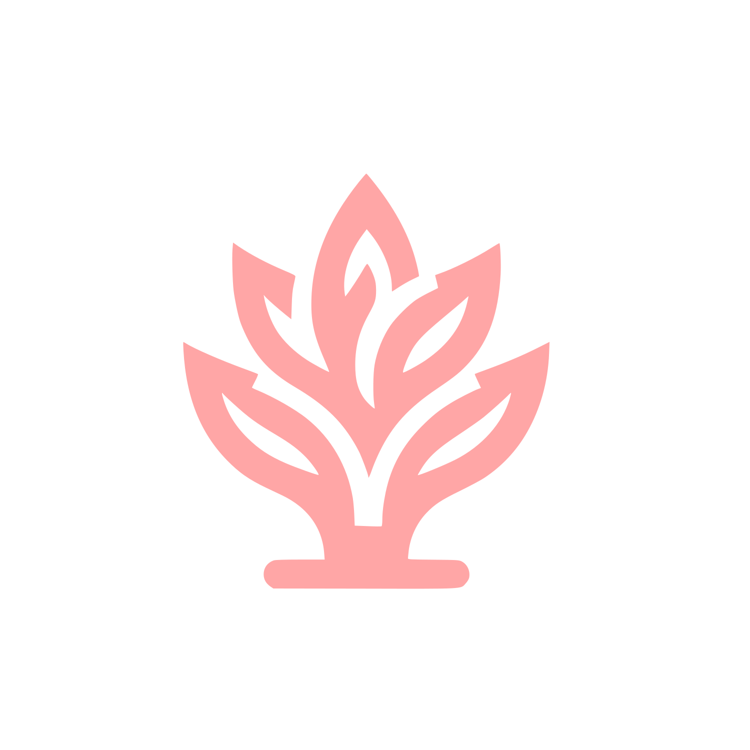 Leaf Inspired Logo #ffa6a6