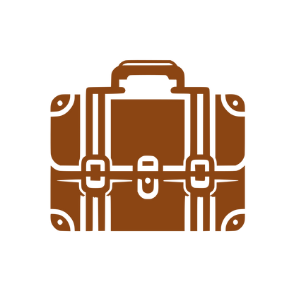 Suitcase Briefcase Logo #8B4513
