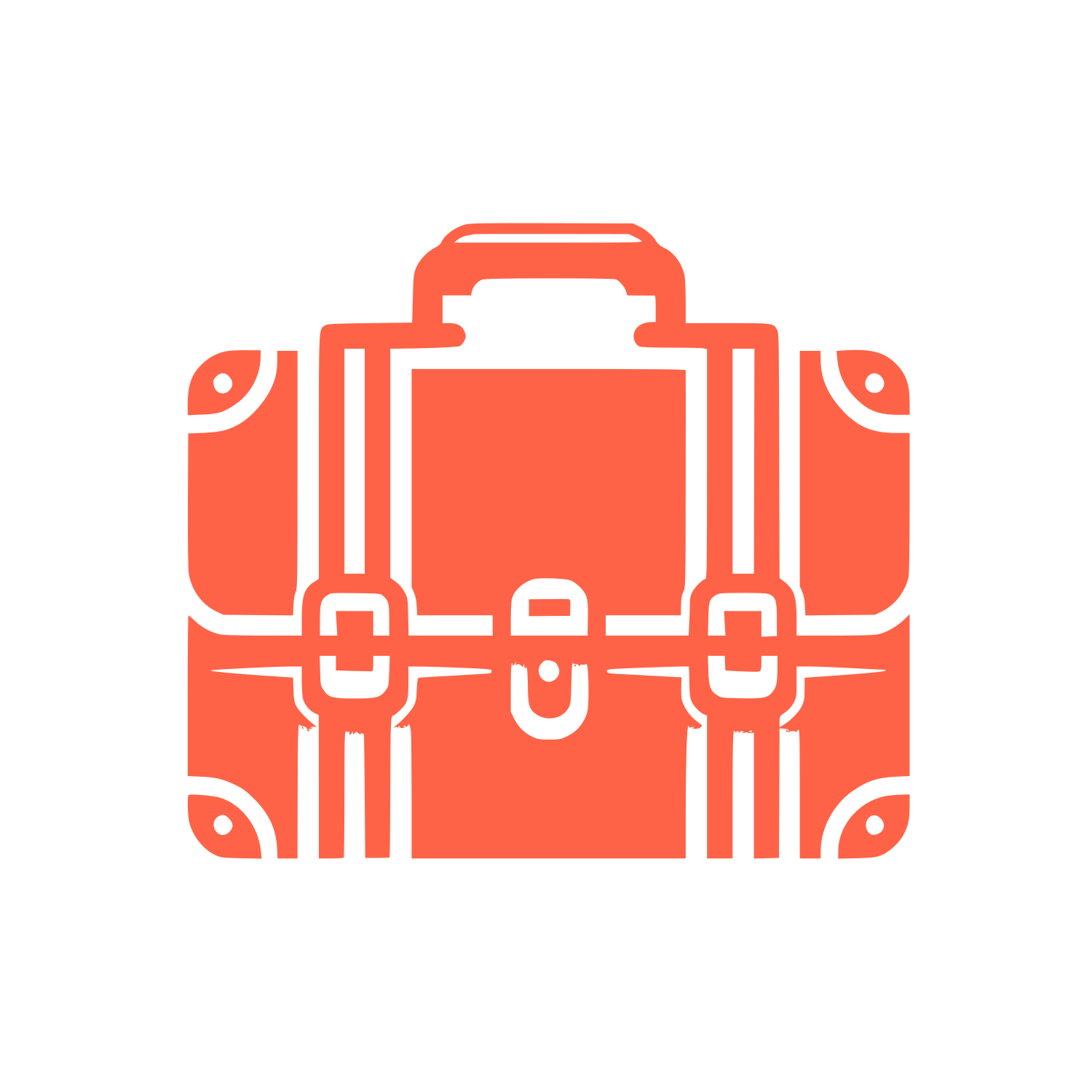 Suitcase Briefcase Logo #FF6347