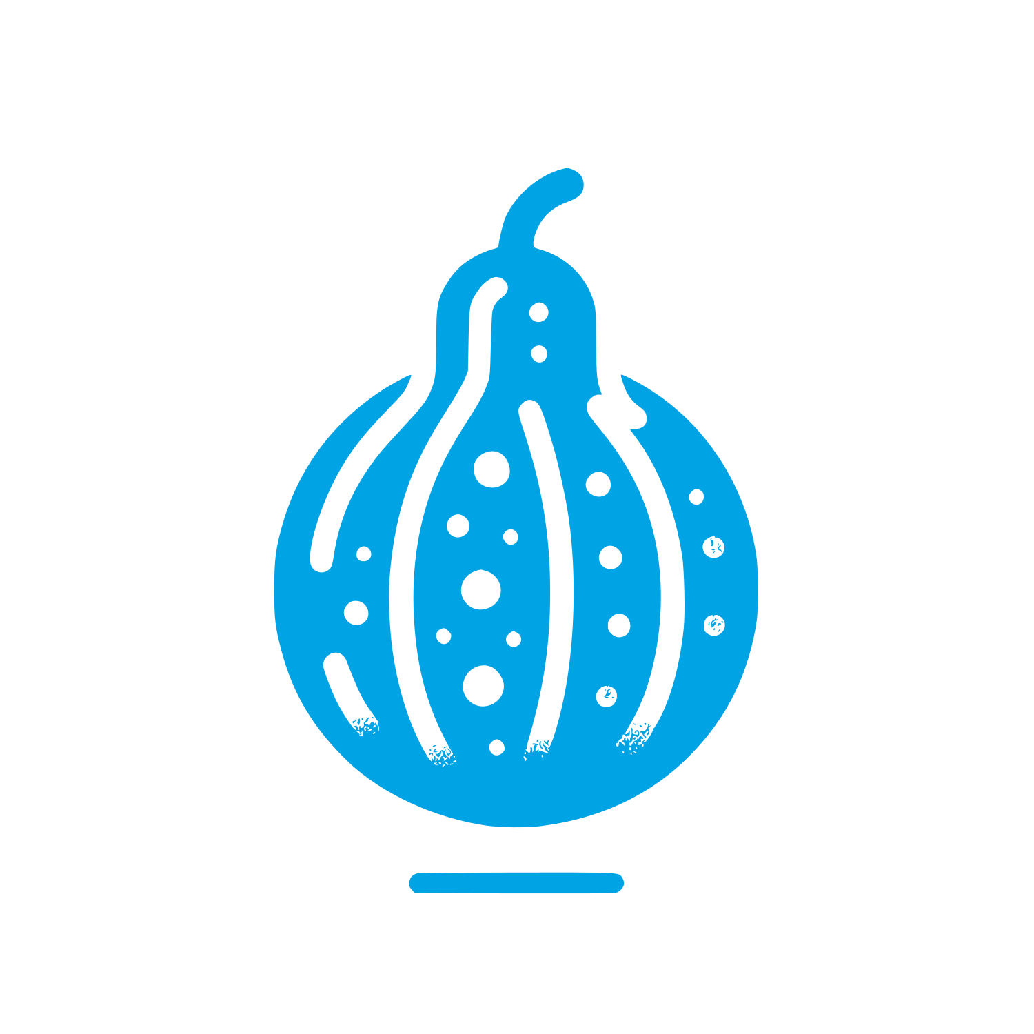 Gourd Shape Logo #00a3e4