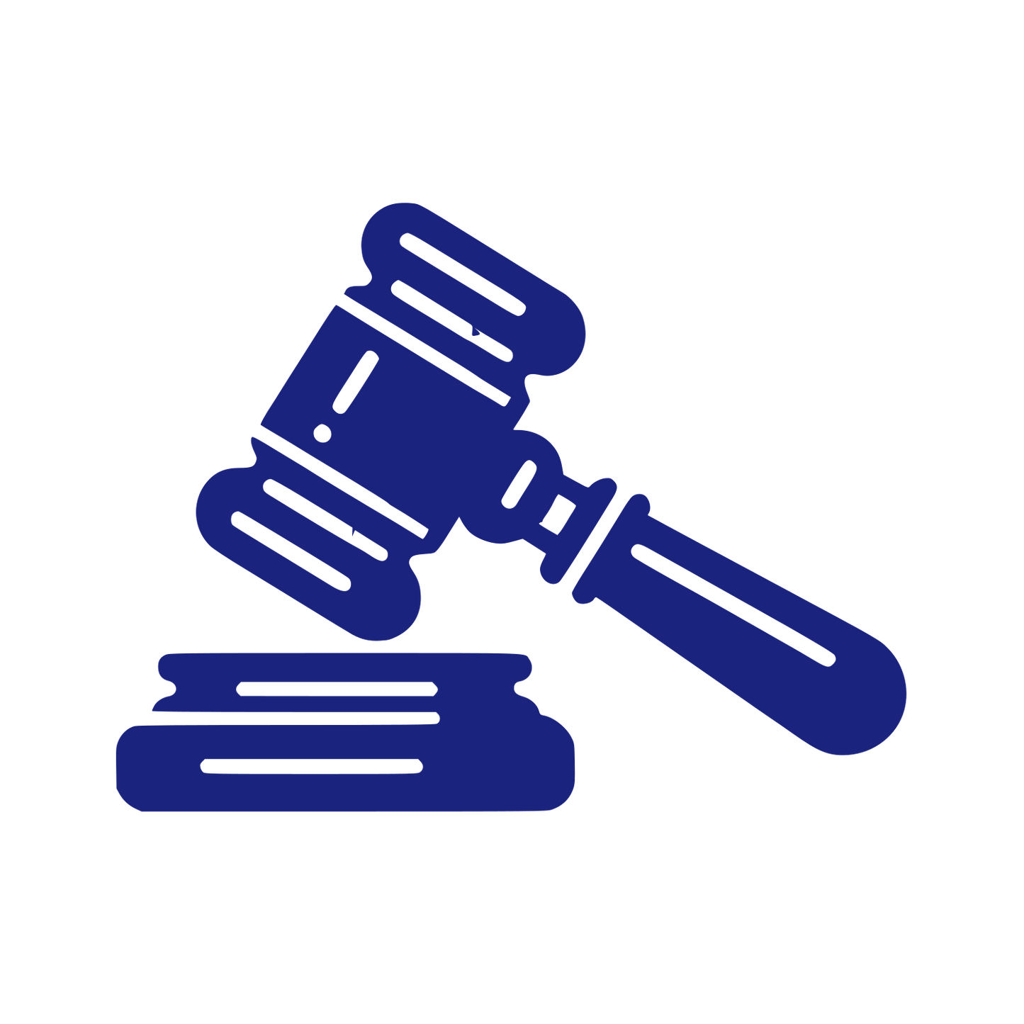 Gavel Strike Logo #1A237E