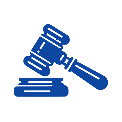 Gavel Strike Logo #0D47A1