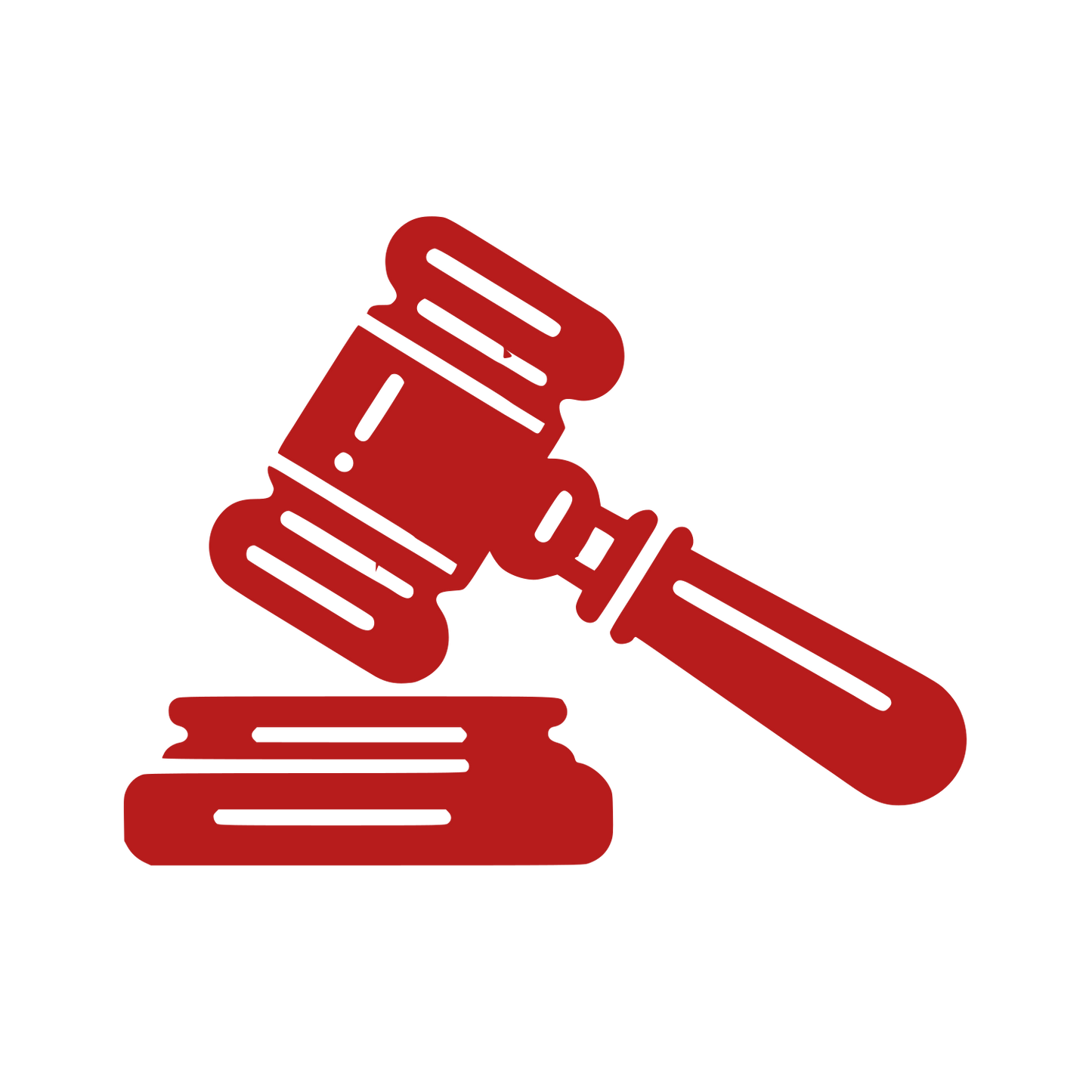 Gavel Strike Logo #B71C1C