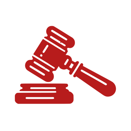 Gavel Strike Logo #B71C1C