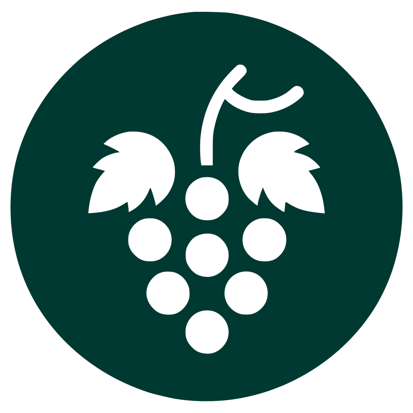 Grape Cluster Logo #003932