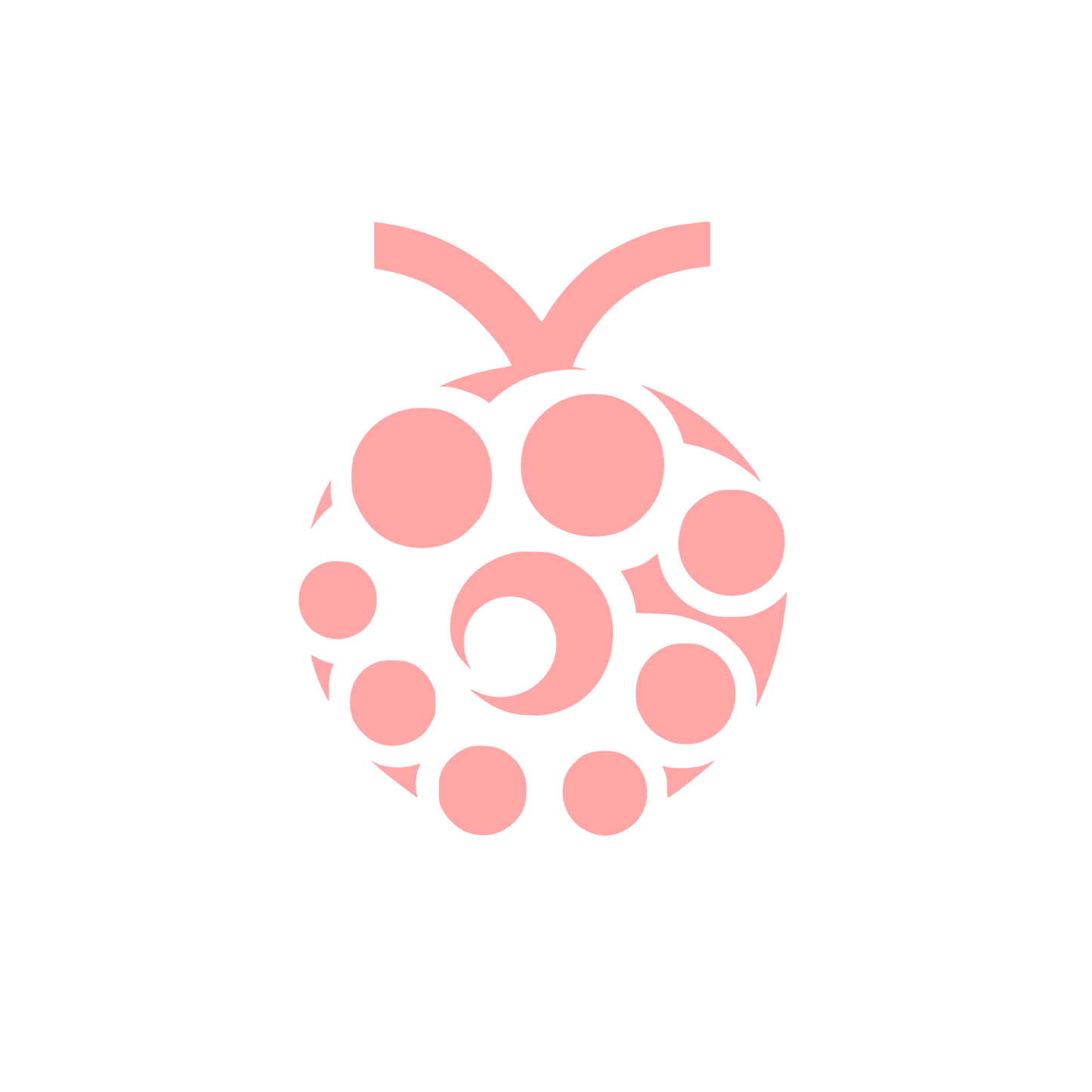 Raspberry Fruit Badge Icon #ffa6a6