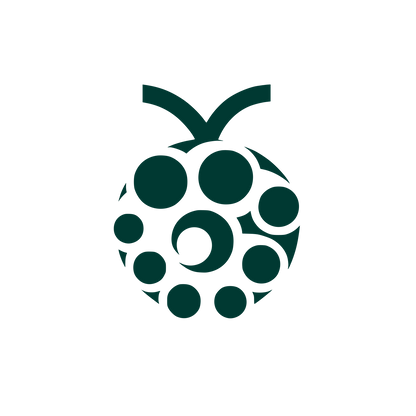Raspberry Fruit Badge Icon #003932