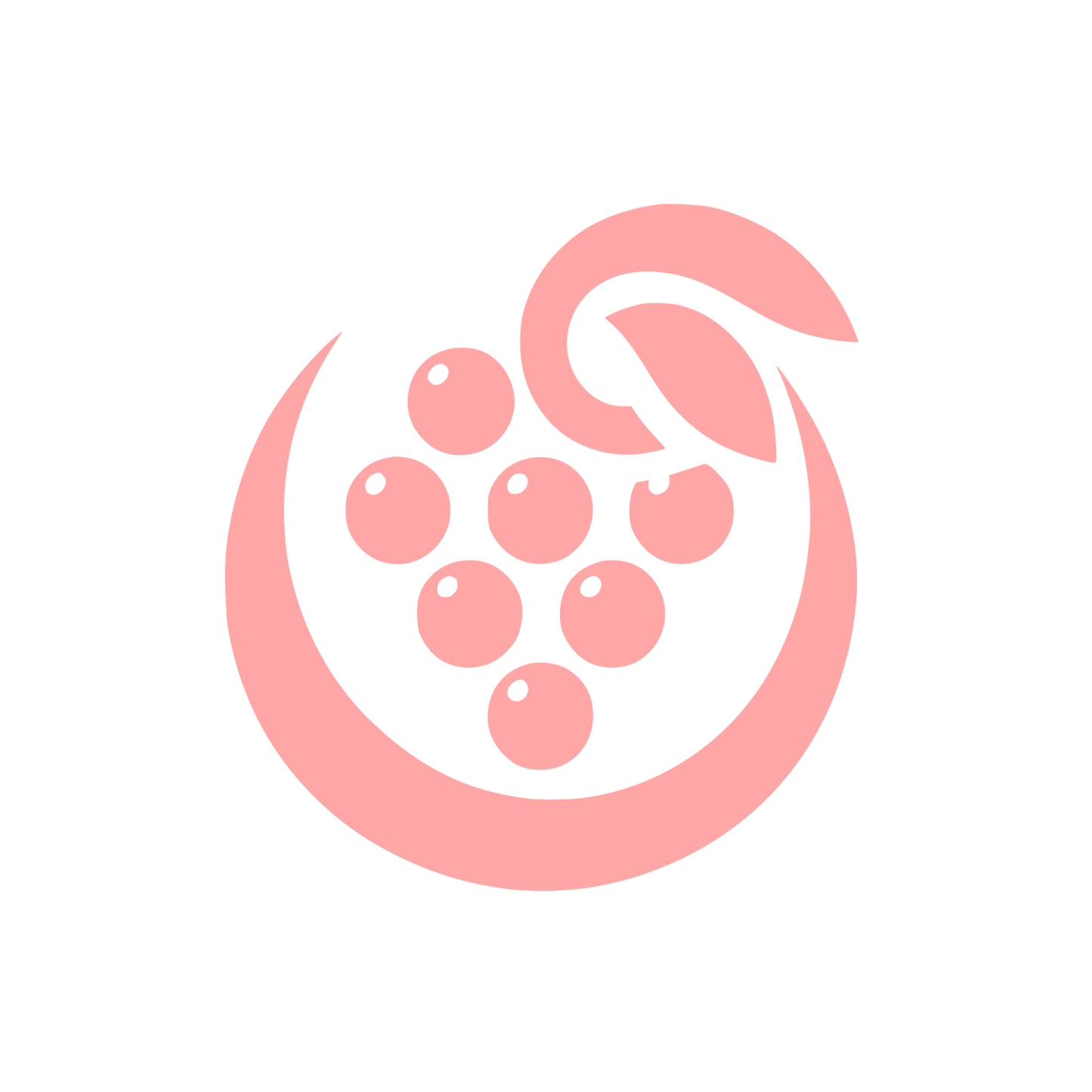 Grape Cluster Logo #ffa6a6