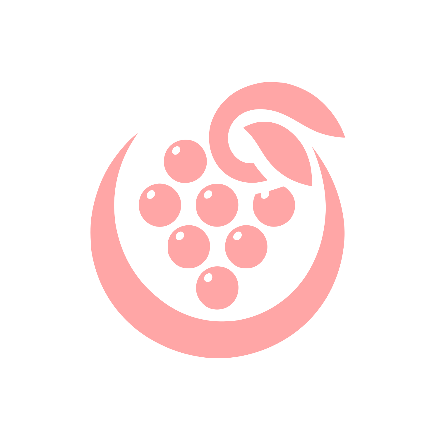 Grape Cluster Logo #ffa6a6