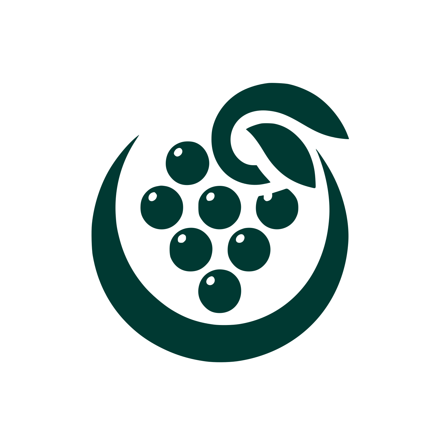 Grape Cluster Logo #003932