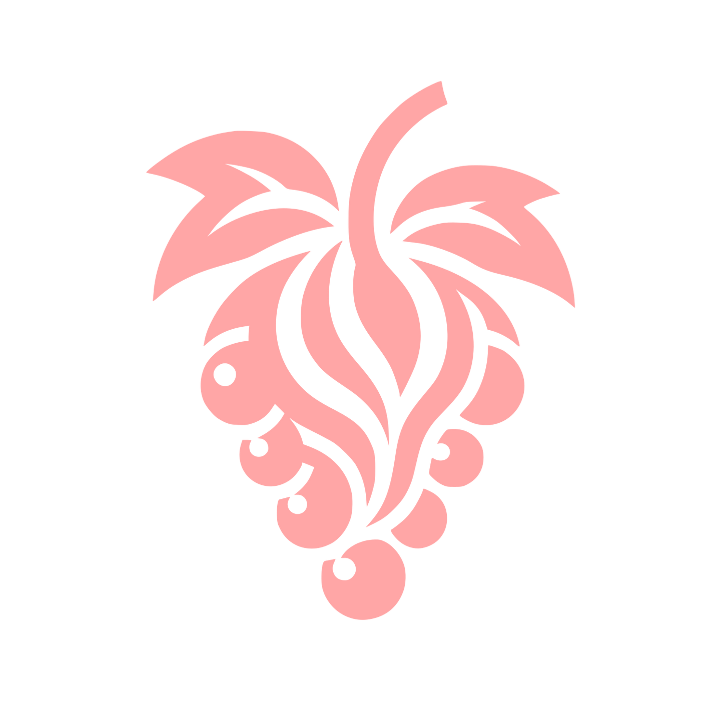 Grape Leaf Logo #ffa6a6