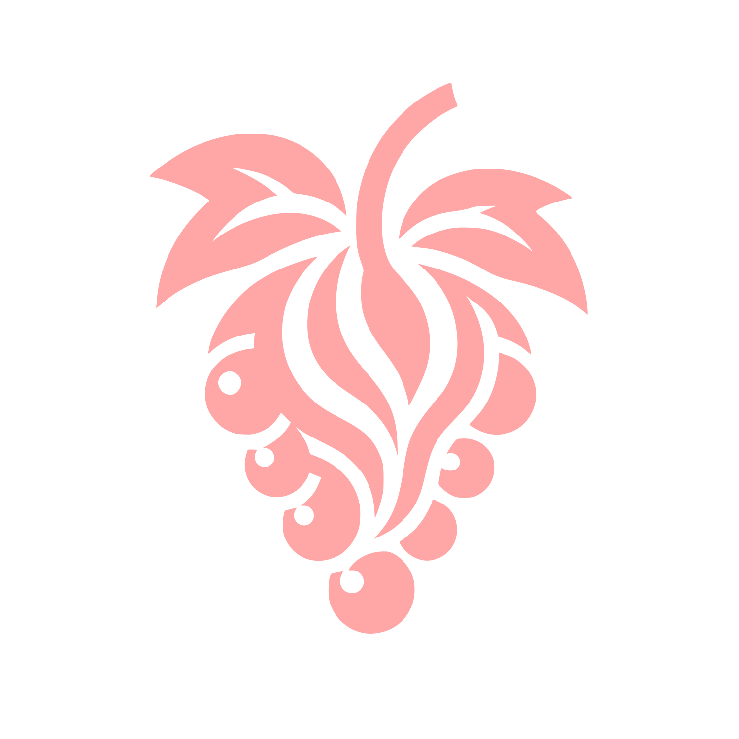 Grape Leaf Logo #ffa6a6