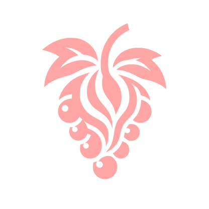 Grape Leaf Logo #ffa6a6