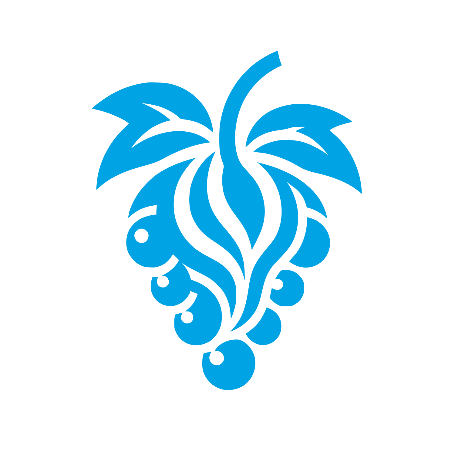 Grape Leaf Logo #00a3e4