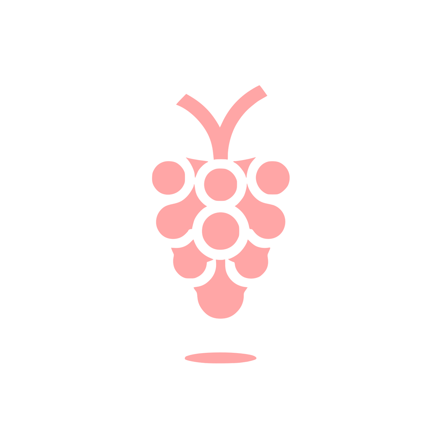 Grape Cluster Logo #ffa6a6