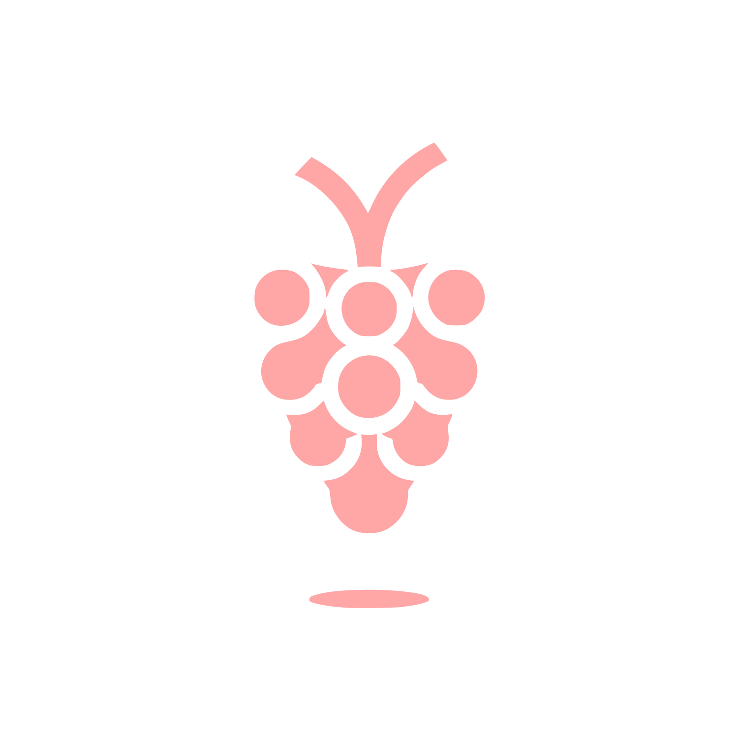 Grape Cluster Logo #ffa6a6