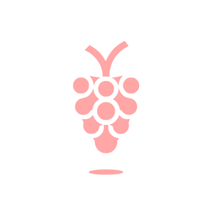 Grape Cluster Logo #ffa6a6