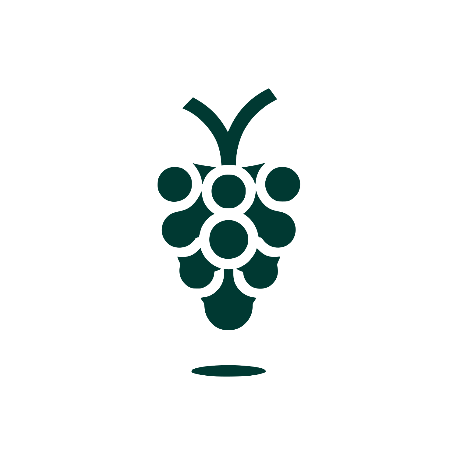 Grape Cluster Logo #003932