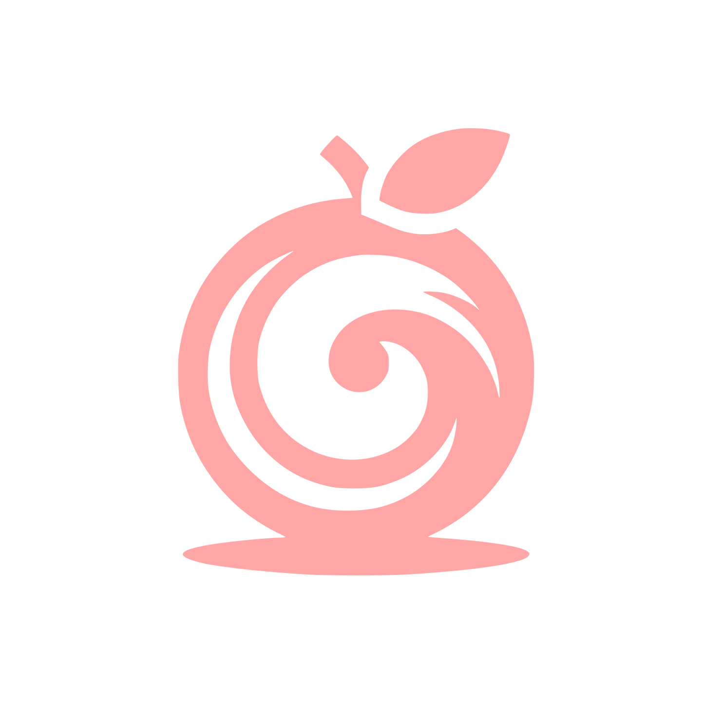 Logo of a Swirling Fruit #ffa6a6