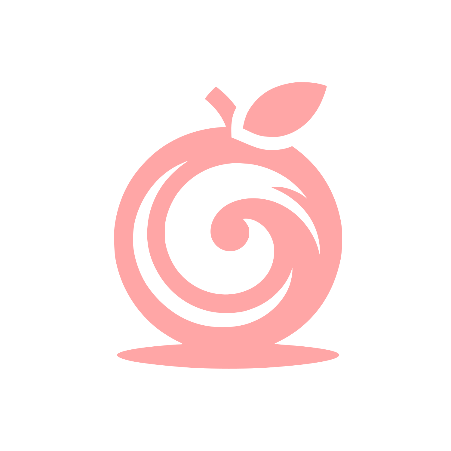 Logo of a Swirling Fruit #ffa6a6