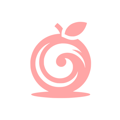 Logo of a Swirling Fruit #ffa6a6