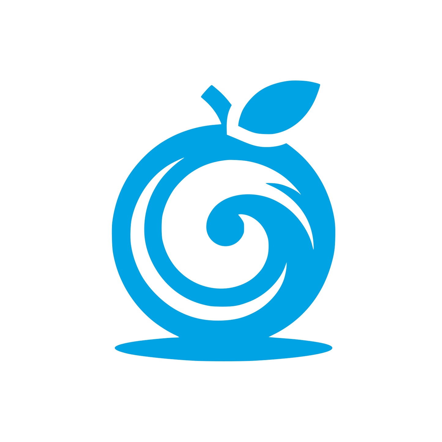 Logo of a Swirling Fruit #00a3e4