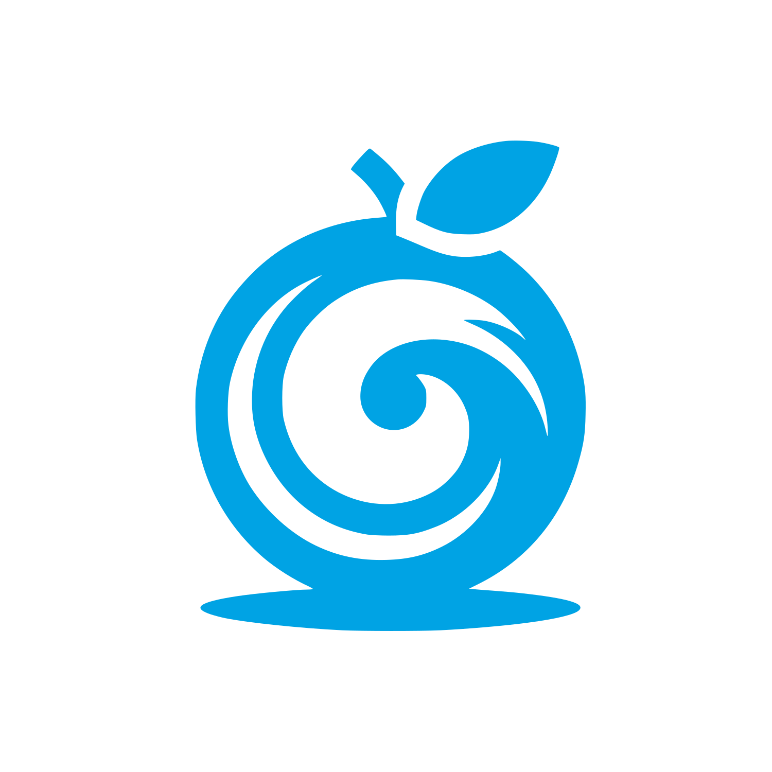 Logo of a Swirling Fruit #00a3e4