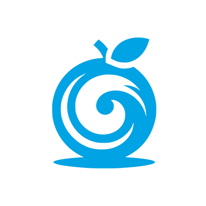Logo of a Swirling Fruit #00a3e4