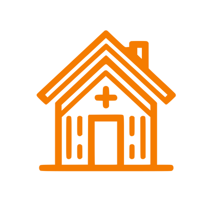 House Cross Sign Logo  #F57C00