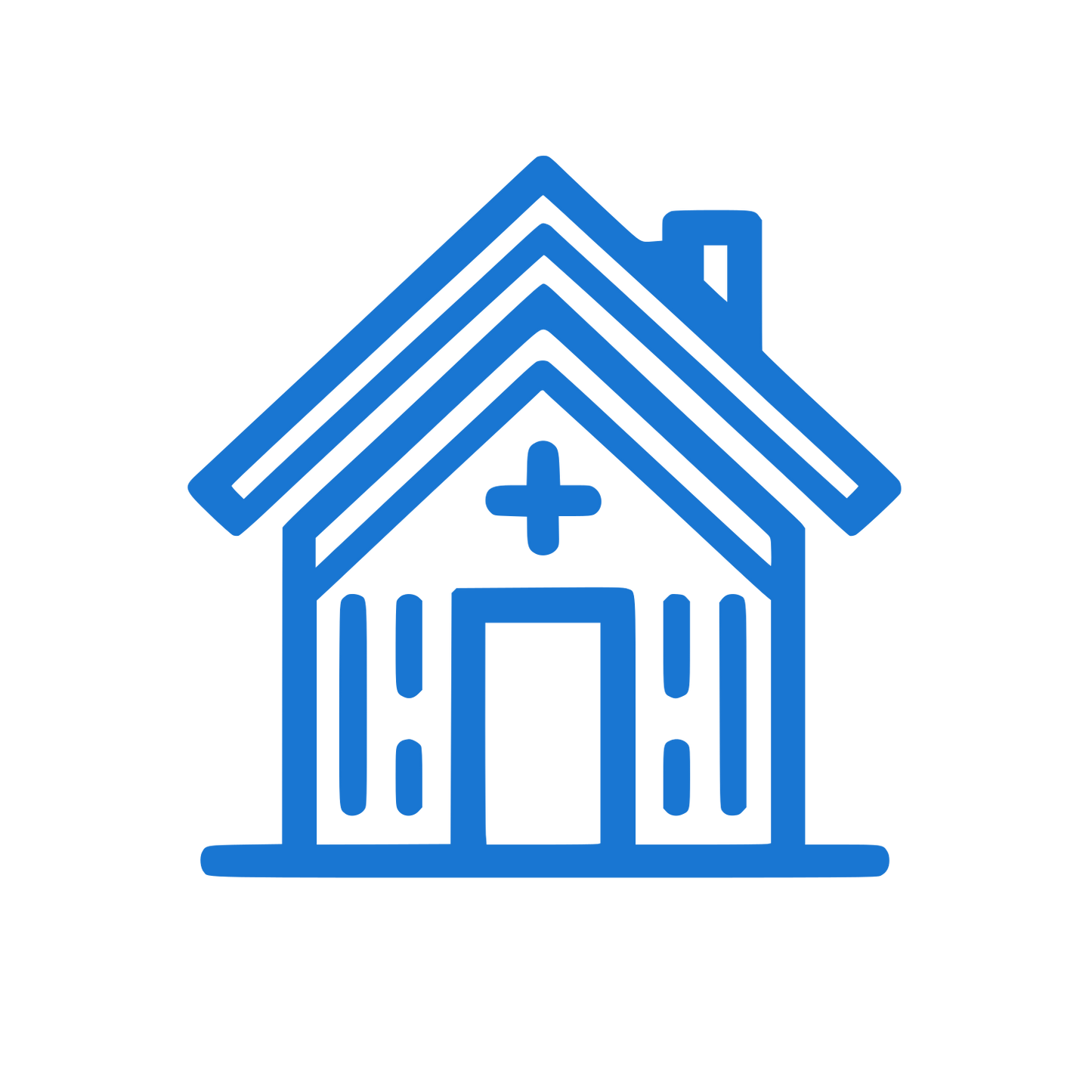 House Cross Sign Logo  #1976D2