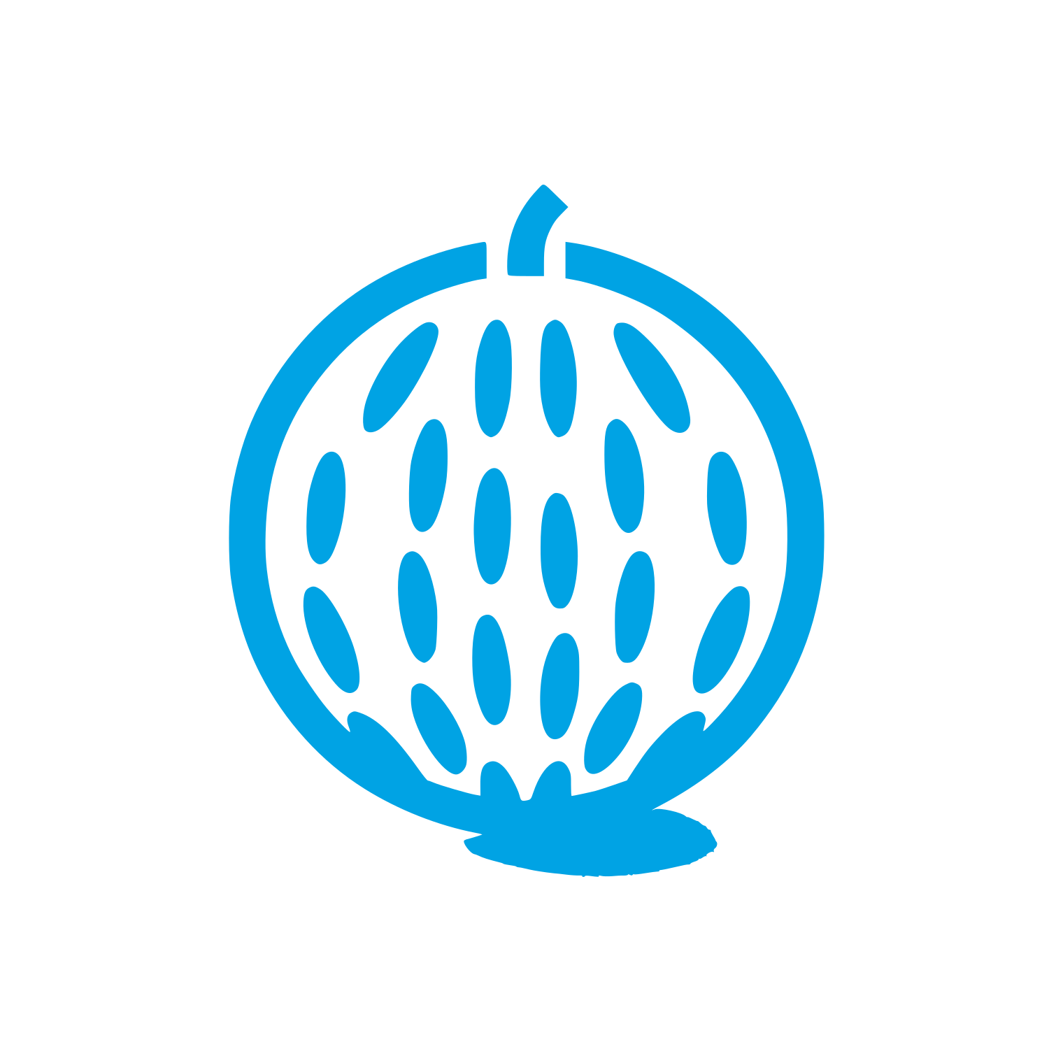 Logo with Fruit Design #00a3e4