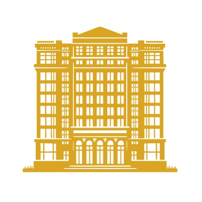 Classical Building Columns Logo #DAA520