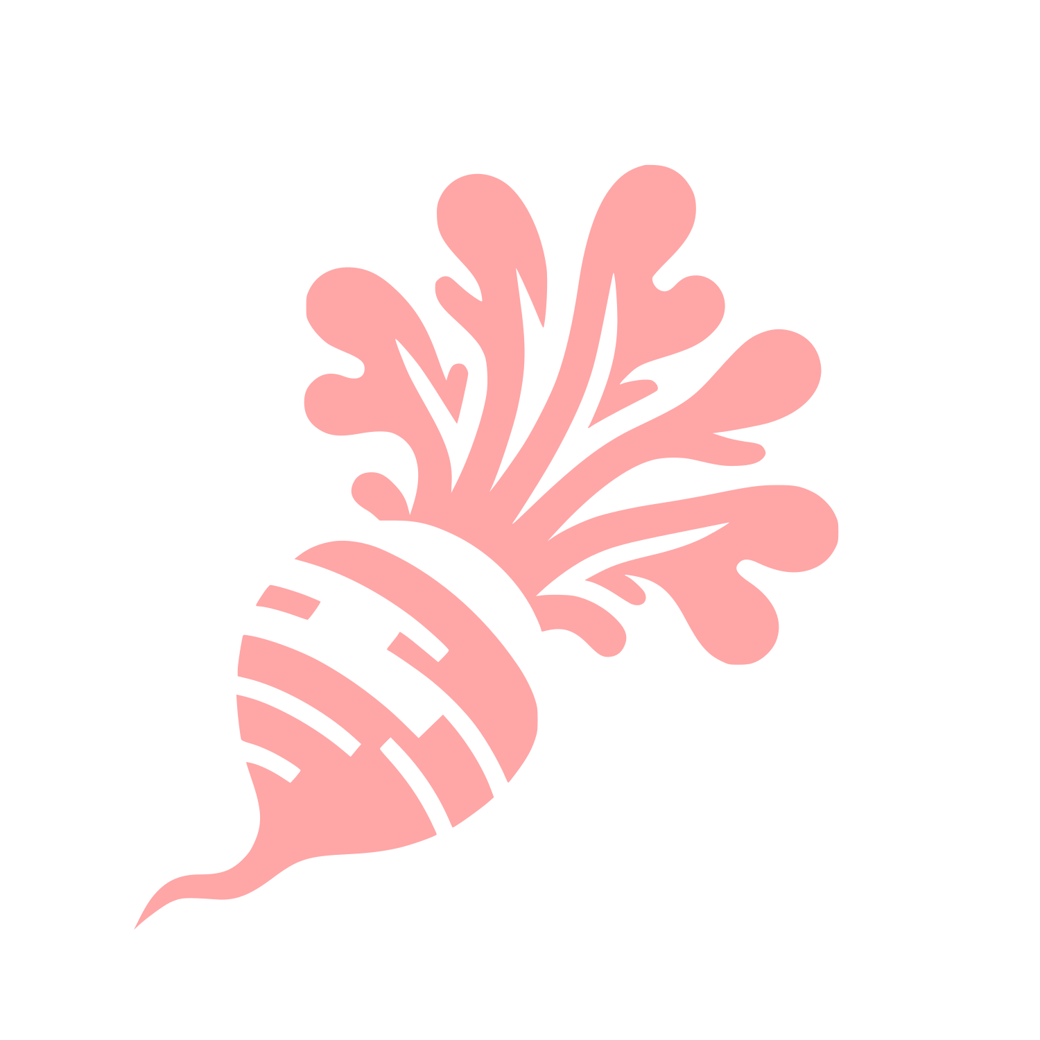 Logo of Radish Vegetable #ffa6a6