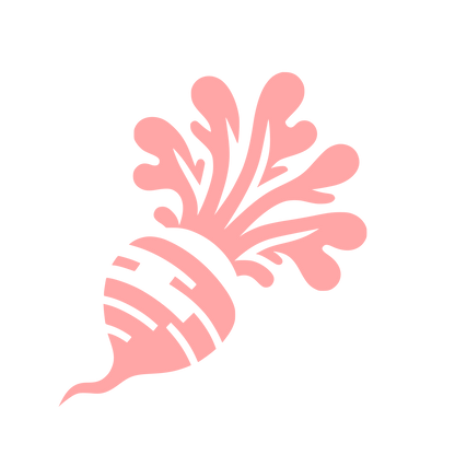 Logo of Radish Vegetable #ffa6a6