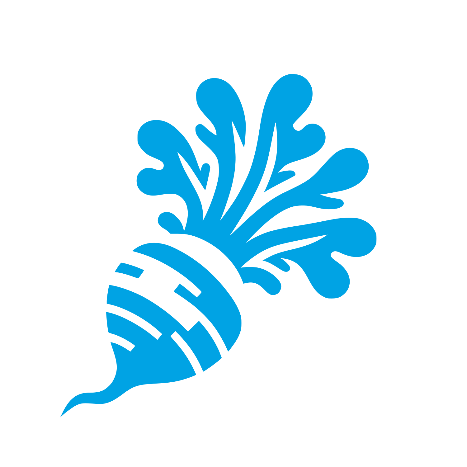 Logo of Radish Vegetable #00a3e4