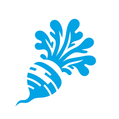 Logo of Radish Vegetable #00a3e4