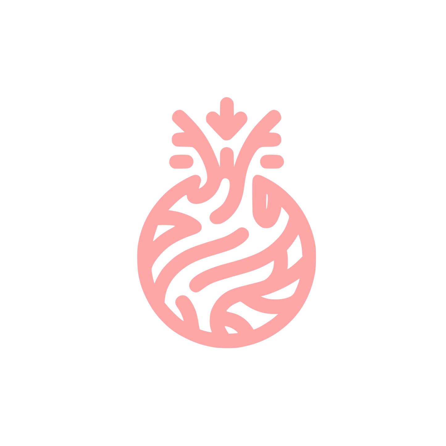 Stylized Pineapple Logo #ffa6a6