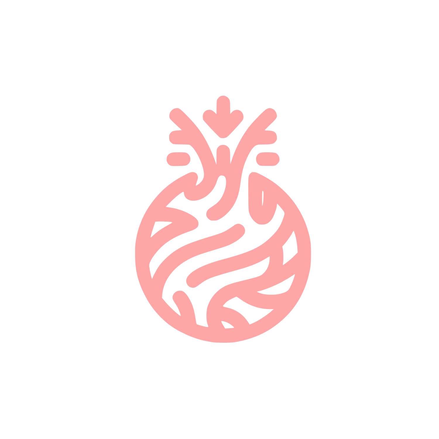 Stylized Pineapple Logo #ffa6a6