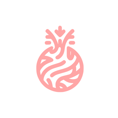 Stylized Pineapple Logo #ffa6a6