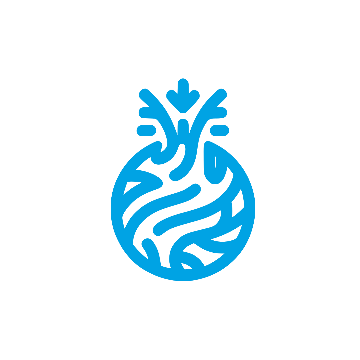 Stylized Pineapple Logo #00a3e4
