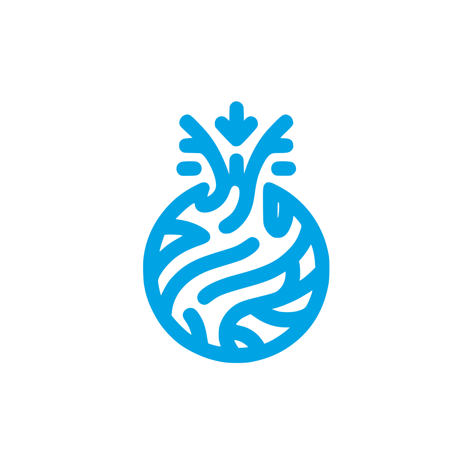 Stylized Pineapple Logo #00a3e4