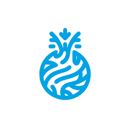 Stylized Pineapple Logo #00a3e4