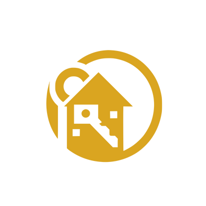 House Keyhole Key Logo #DAA520
