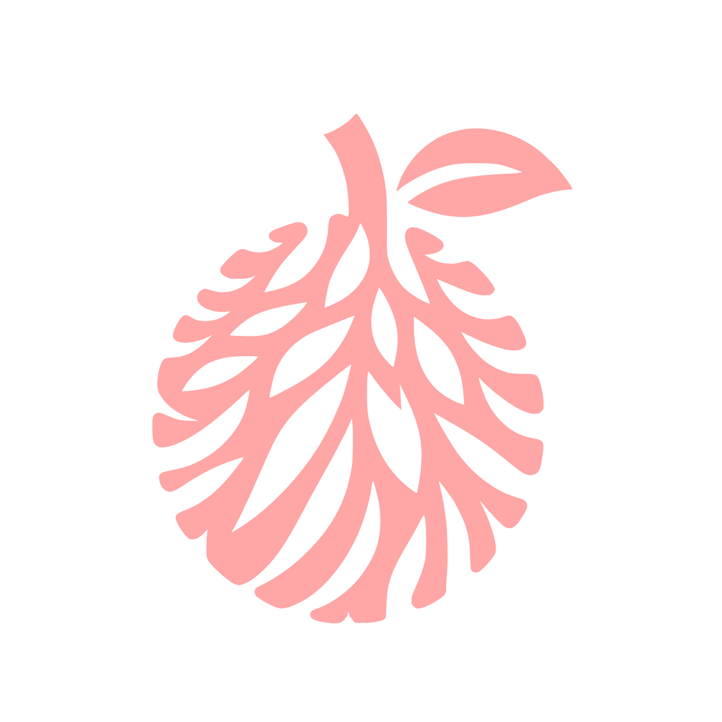 Leafy Logo Design #ffa6a6